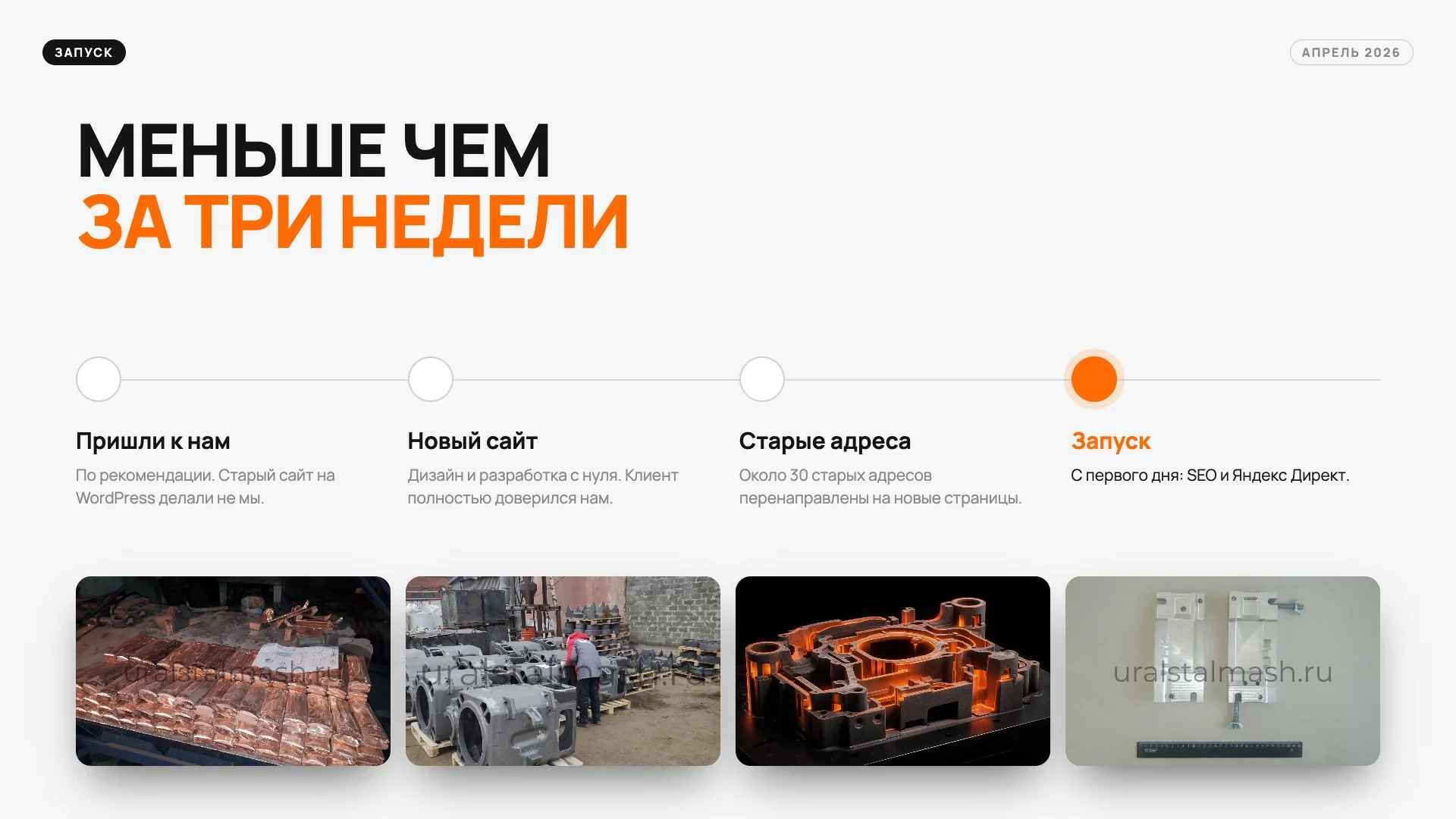 Запуск нового корпоративного сайта за короткий промежуток времени