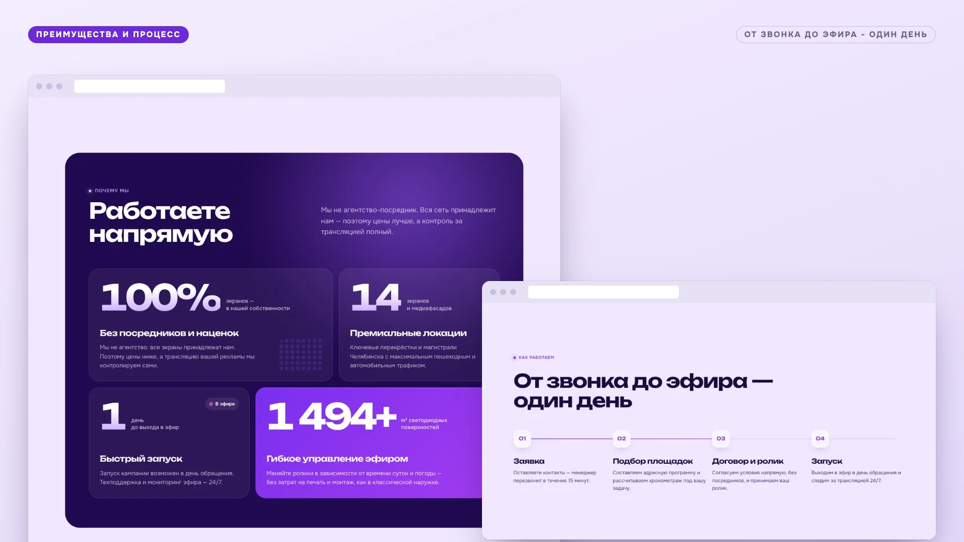 Основные преимущества сайта
