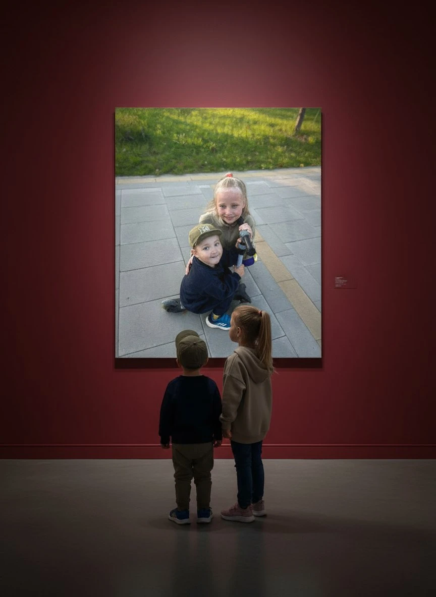 Тренд с картиной с детьми